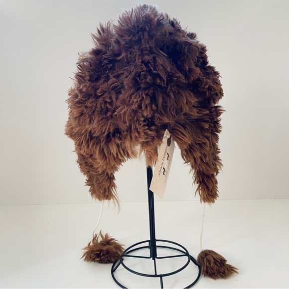 NEW 100% Alpaca brown trapper hat main image 5